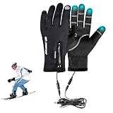 USB Beheizte Handschuhe, Beheizbare Handschuhe für Herren Damen, 5V 7600mAh Wiederaufladbar...