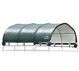 ShelterLogic Folien Weidezelt Überdachung ohne Stahlgestell | Grün | 370x370x170 cm