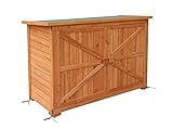 MCombo Gartenschrank Geräteschuppen Werkzeugschrank Outdoor-Schrank Gartenbox 1280 aus Holz Natur,...