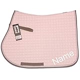 Eskadron powderrose Cotton VS-Schabracke mit individuellem Namen Bestickt, Schriftart:Holli,...