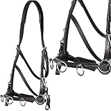 Heinick-Reitsport Französischer Profi Leder KAPPZAUM ~ Cavecon Cavesson Schwarz ~ mit Gebissriemen...