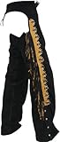 Chaps Fransenhose Reiter Cowboy Indianer Western Lederchaps Lederhose Schwarz, Größe:60