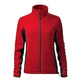 DELUNO Rot Damen Outdoor Fleecejacke - mit Reißverschluss - Neu - Rot Blau Grau Weis (528-XS-Rot)