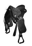 A&M Reitsport Baumloser Wanderreit Sattel Liberty Schwarz + Fender + Steigbügel NEU, Größe:16...