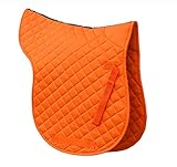 Rhinegold 0 Cotton Quilted Numnah-Pony-Tangerine