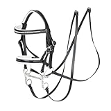 LeMieux Hobby Horse Doppeltrense schwarz - passend für Hobbypferde - Leder mit funktionalen...