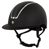 BR Reithelm Omega Mikrofaser Glitter (55-57, schwarz/Chrome)