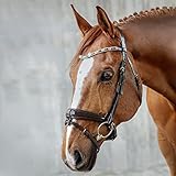 SUNRIDE schwedische Trense Aspen mit Zügel, aus weichem Echtleder mit Lack, verstellbar und...