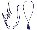 ARBO-INOX Knotenhalfter Zügel Halsring Kombiset Knotenhalfter-Set (Cob Vollblut, Blau)