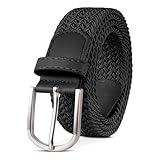 TANGCHAO Stoffgürtel Stretchgürtel Elastik Flechtgürtel Geflochtener und Elastischer Dehnbarer...