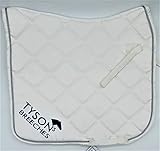 Tysons Breeches Turnier Schabracke weiß Dressur Springen VS Glanz Stoff Mitteldick/Dick große Wabe...
