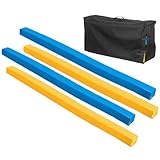 VOSS.farming 4X Bodenarbeitsstangen 300x10x10cm, Schaumstoffstangen inkl. Tasche, Sprungstangen,...