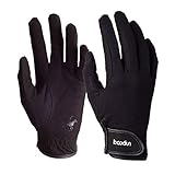 AICTIMO Reithandschuh-Professional Tragbar, Reithandschuhe Atmungsaktiv und Bequem Unisex Schwarz...