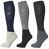 Pramoda Turniersocken Classic Unisex 3 Paar leicht formbeständig und bequem Schwarz - Navy Blau -...