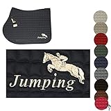Eskadron VS Schabracke mit Motiv 'Jumping' Bestickt, Garnfarbe:dunkelgrün,...