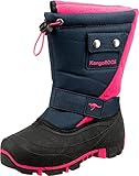 KangaROOS Unisex Kinder Kanga-bean Ii Schneestiefel, Blau Dark Navy Daisy Pink 4204, 37 EU
