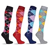 4/6 Paar Laufsocken Kniestrümpfe Stützstrümpfe Reisestrümpfe Damen lange Socken...