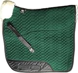 Engel Reitsport Lammfell Schabracke Half Lined SCHABRA1-D-GRU-MED Steppstoff grün Fell med. Dressur...