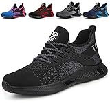 AONETIGER Sicherheitsschuhe Herren Damen Leicht Arbeitsschuhe Stahlkappe Sportlich Schutzschuhe...