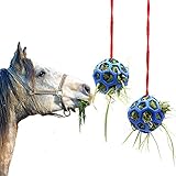 Besimple Heuballen für Pferde, Ziegen, Schafe, zum Stressabbau, Blau, 2 Stück