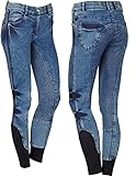 netproshop Damen Denim Stretch Jeans-Reithose Abigail Fullgrip Silikon Vollbesatz Gr.34-46,...