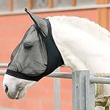 Fliegenmaske mit Ohrenschutz, schwarz