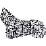 Marengos - Zebra-Fliegendecke mit Halsteil & Bauchlatz reißfest | robuste & atmungsaktive...