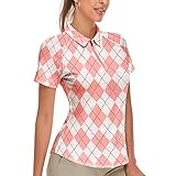 Soneven Poloshirt Damen Golf Shirt Kurzarm 1/4 Reißverschluss Atmungsaktiv Schnelltrocknend für...
