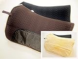 PS Pferdeartikel Westernpad, Sattelunterlage mit Lammfell -Spezial- Square Skirt Farbe braun
