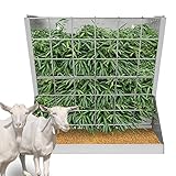 MUALROUS Pferde-Heufutterautomat Wandhalterung Heuraufe für Pferde Robustes verzinktes Metall 2 in...