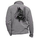 Pets-easy Fleecejacke Reiten mit einem Bai-Pferd – personalisierbare Reitbekleidung für Reiter,...