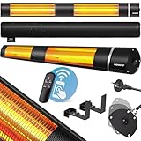 Monzana® Infrarot Heizstrahler Goldröhre 3000W App Steuerung 3 Stufen Fernbedienung Outdoor...
