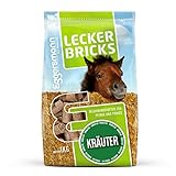 Eggersmann Mein Pferdefutter - Lecker Bricks Kräuter 1 kg - Leckerlies für Pferde und Ponies zur...