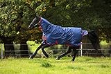 Horseware Amigo Mio All-In-One Turnout lite Dark Blue & red Regendecke mit Halsteil Gr. wählbar...