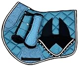BRIAN AND COMPANY ITALY Glitzer-Schabracken-Set (Pony, Blau)