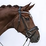 BRIDLERY Trense Classic Beschläge Silber, Design Standard, Farbe Schwarz, Größe Warmblut
