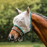 Horseware Amigo Fly Mask, Größe:Warmblut, Farbe:Oatmeal/Green