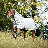Horseware Amigo Ameco Bug Rug Fliegendecke mit abnehmbarem Halsteil Silver/Tea, Größe:6'3